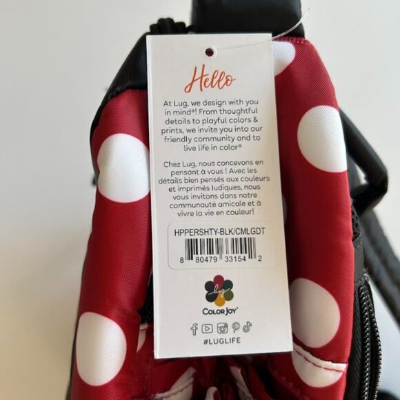 Lug Hopper Shorty Backpack Crimson Dot Minnie Mouse/Disney Polka Dot - Picture 13 of 13